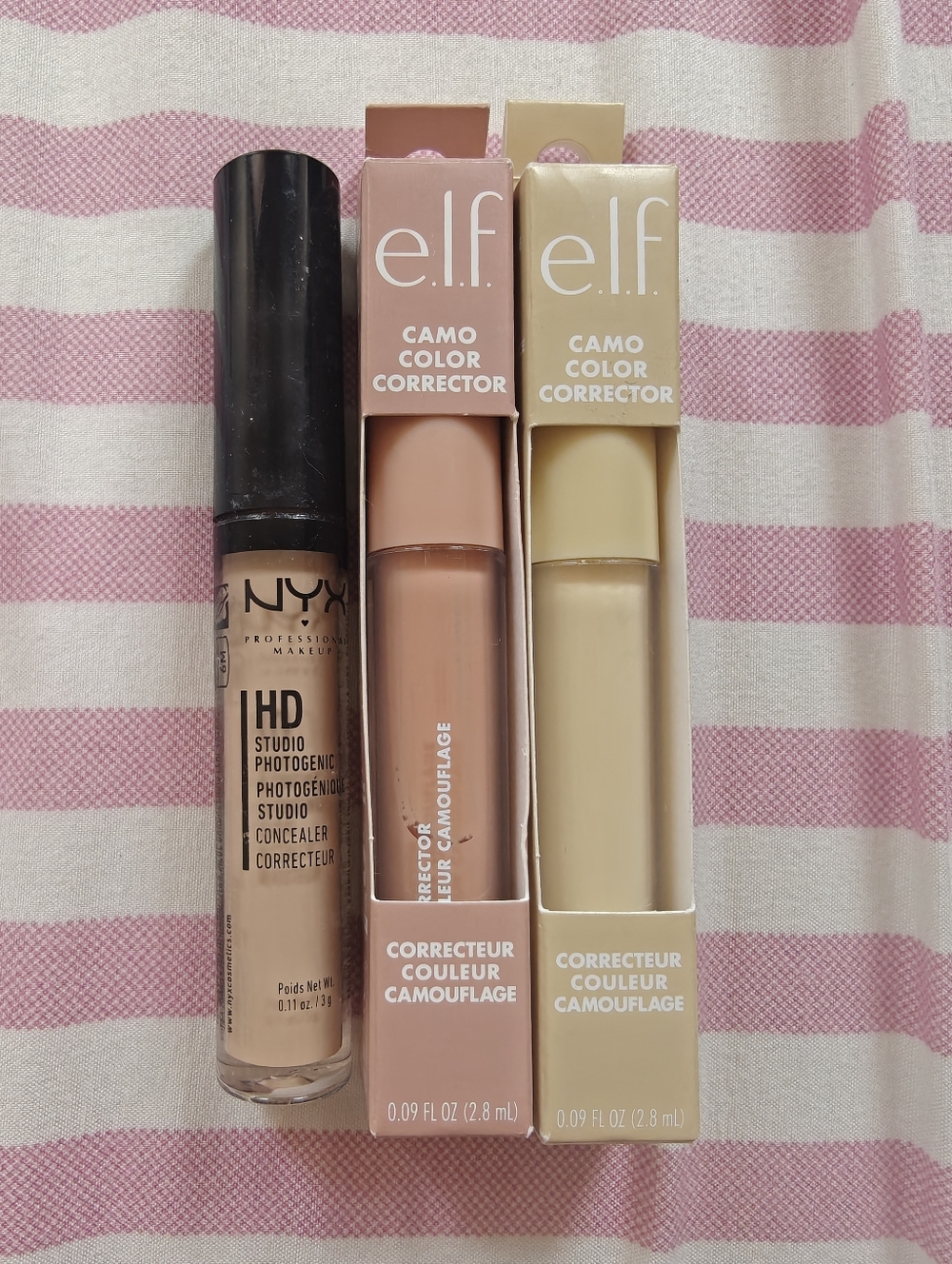 Nyx Concealer And Elf Color Corrector Bundle